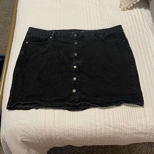 Black jean skirt